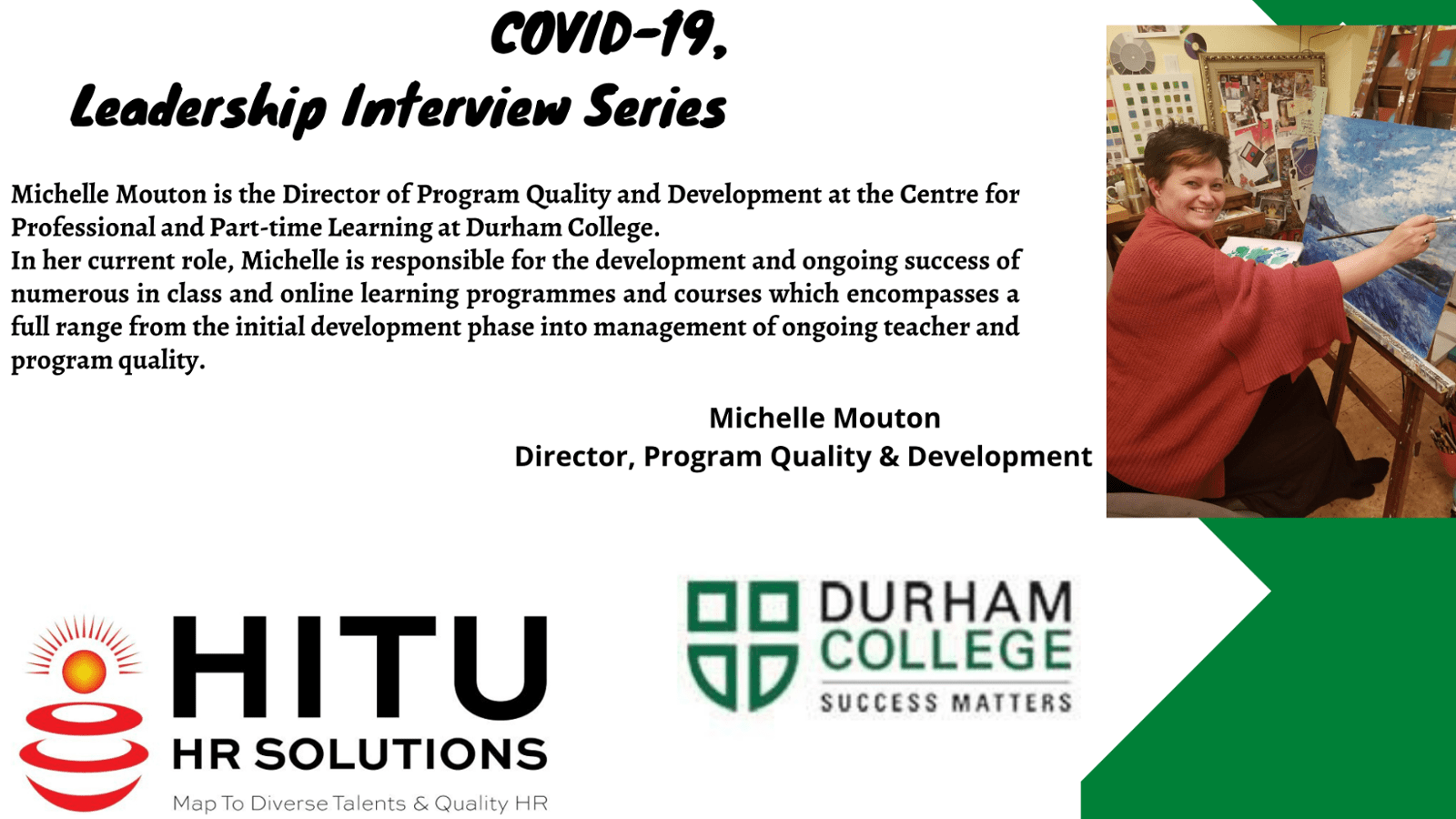 COVID-19 Leadership Interview Series: Michelle Mouton Durham College Full Interview